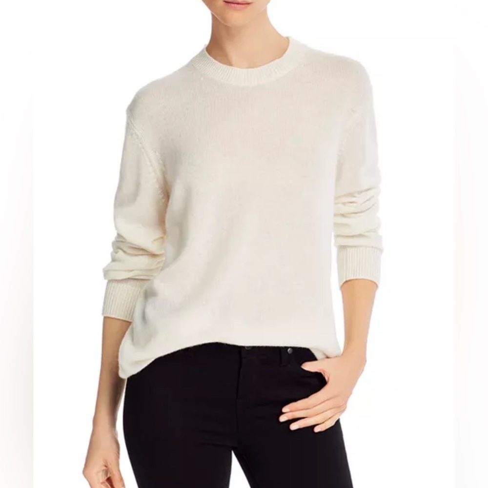 NWT Theory Feather‎ Cashmere Sweater in Ivory Size Large